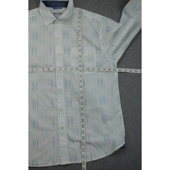 Tommy Bahama Shirt Mens Medium Cotton Blend Long Sleeve Button Up - Picture 8 of 8